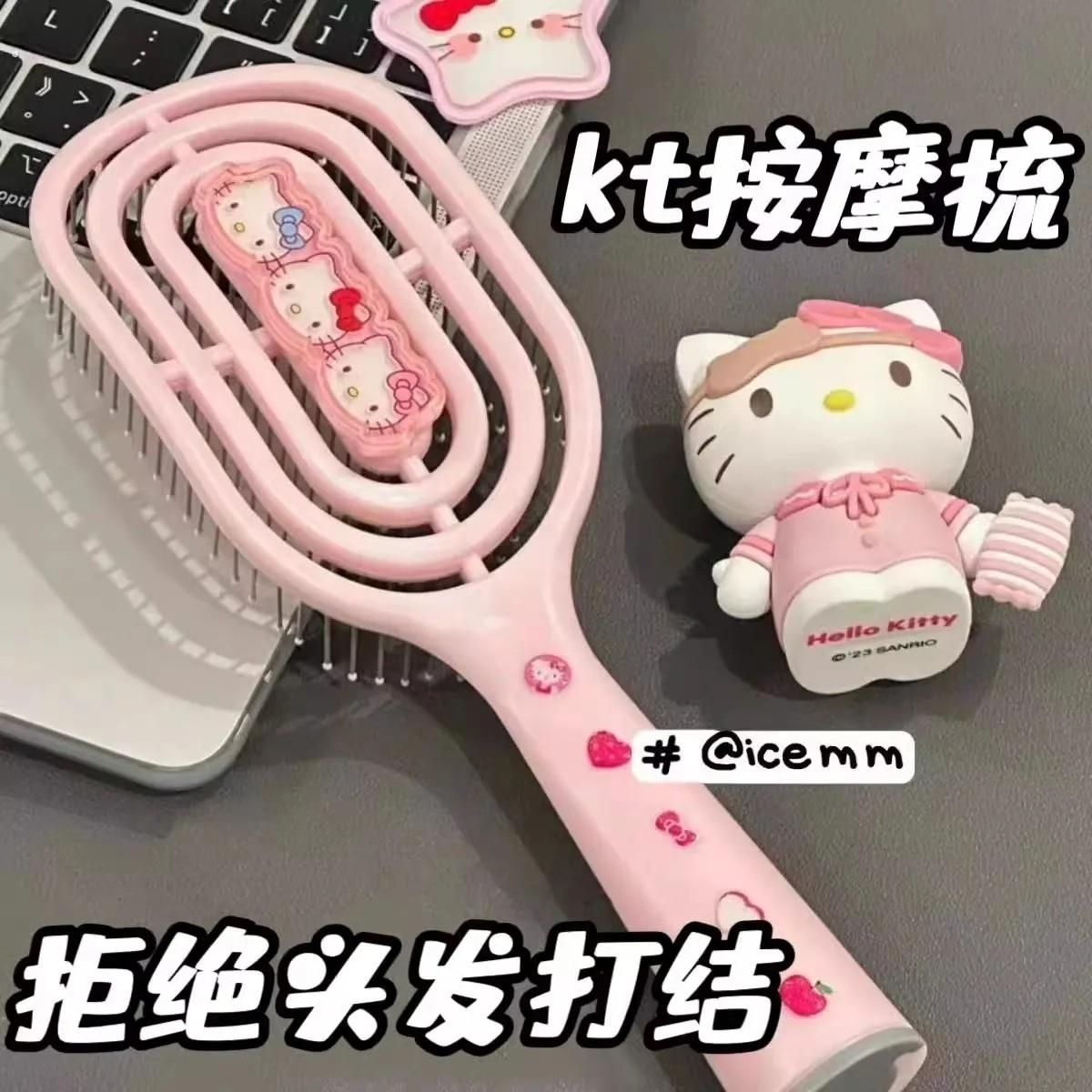 大排骨梳子卷发梳背头蓬松造型神器气囊梳子长发卷发按摩大弯梳子