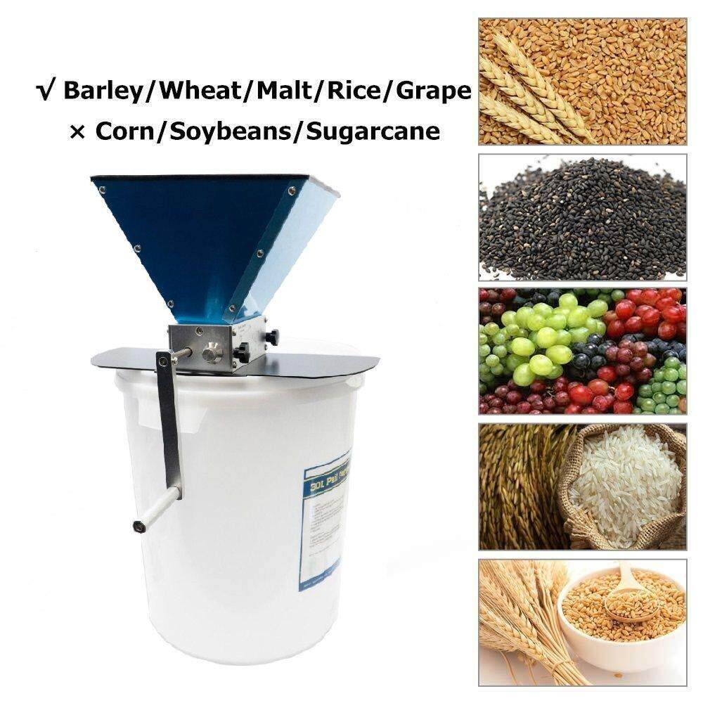 304不锈钢酿酒设备手动电动自酿家酿精酿啤酒麦芽二三轴研磨粉碎