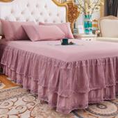 韩版 床组蕾丝花边床罩1.5x2.0m床套防滑保护套 三件式 夏季 床裙式