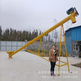 219管径垂直上料螺旋输送机加厚螺旋叶片提升机抽沙机现货