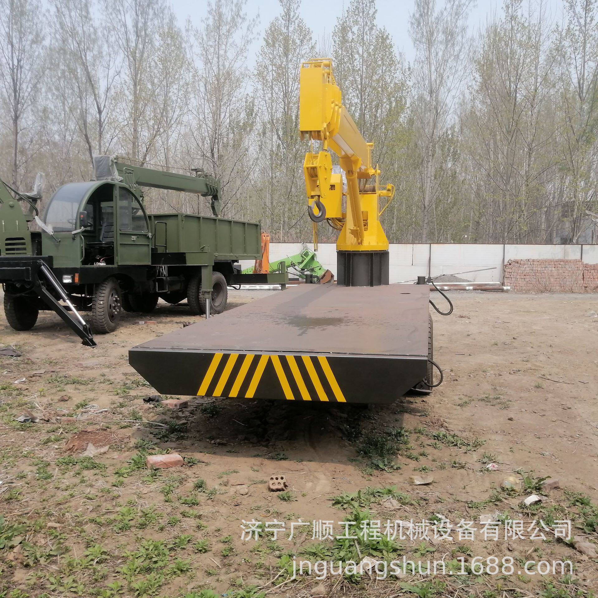 拖拉机牵引平板吊  6T随车长板起重机辽宁平板吊牵引式随车吊厂家