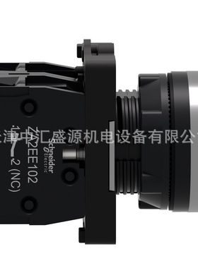 XA2按钮XA2EA25平头塑料按钮开关黑色1开1闭22mm弹簧复位按钮开关