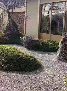 批发黑色砾石水洗石日式枯山水碎石子深灰色洗米石瓜子片黑色石子