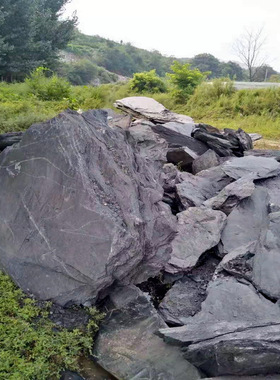 供应黑色斧劈石 造景园林工程用 斧劈石 家庭庭院 用斧劈石 .