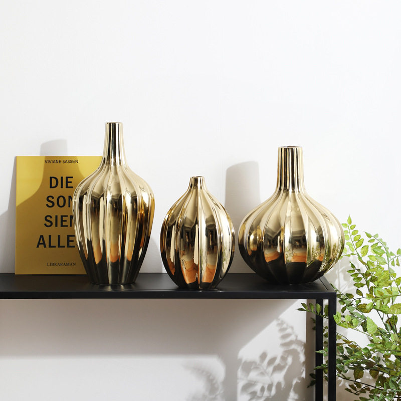 北欧花瓶摆件客厅插花干花陶瓷金色花瓶摆件创意家居玄关装饰摆件,模玩/动漫/周边/娃圈三坑/桌游,文化/体育周边,淘宝优惠券,粉丝福利购,淘宝优惠卷