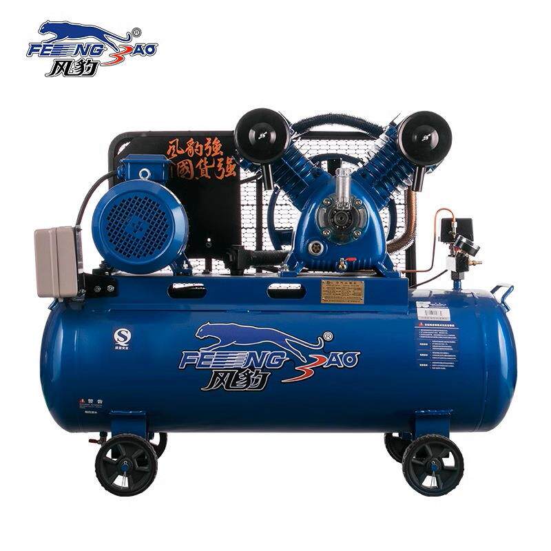 上海活塞式空压机气泵0.6-8铜线电机4KW木工喷漆双缸