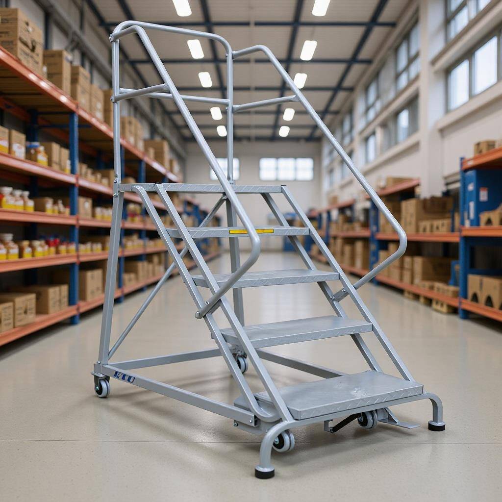 美(欧)式钢制组装式可移动登高梯,CE认证,出口欧盟,不止是!