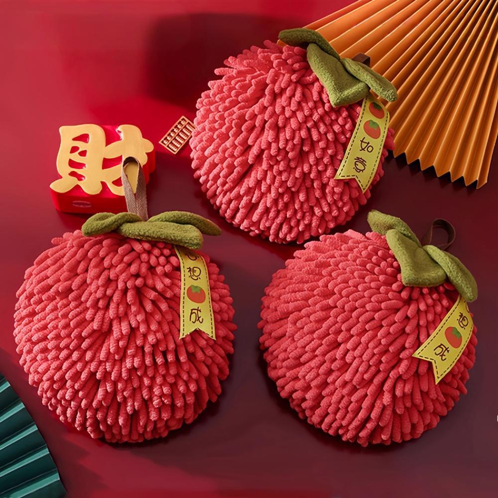 水果雪尼尔加厚可挂吸水擦手巾