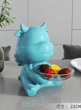 高档牛气天进冲门新玄牛关钥匙收纳摆件客厅电视柜创意生肖年年礼