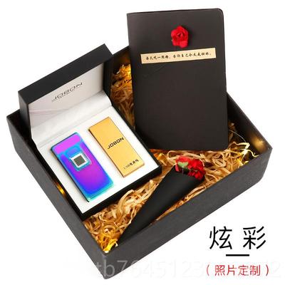 高档高档真指纹识别电充打火机防风个定制照片刻字性送友男创意礼