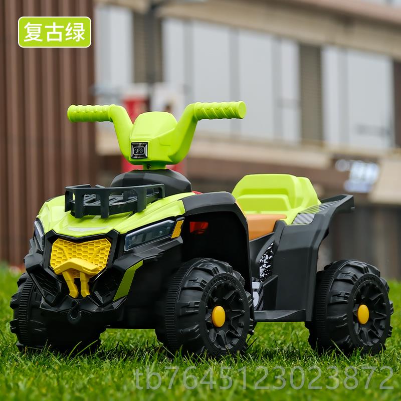 高档儿电动四轮沙滩车越野车1童-4岁男女宝宝可坐人电电动汽车充