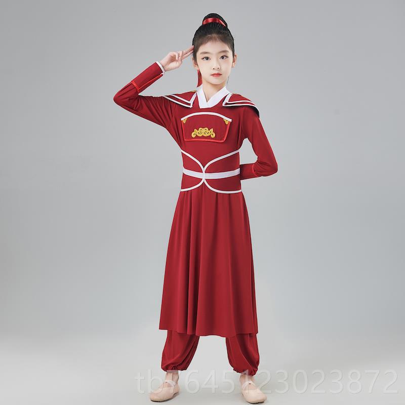 高档花木兰服装儿童舞蹈演出男女服童武侠古甲装古将军士兵铠表演图片