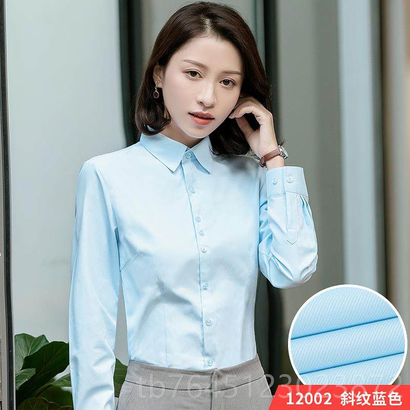 高档灰色长袖衬衫秋季纯色女休闲业工装衬衣女务暗职扣防走商光工,女装/女士精品,衬衫,淘宝优惠券,粉丝福利购,淘宝优惠卷