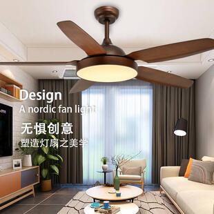 北欧吊扇灯客厅带吊灯一体两用电灯电扇灯餐厅家用电风扇灯扇厨房