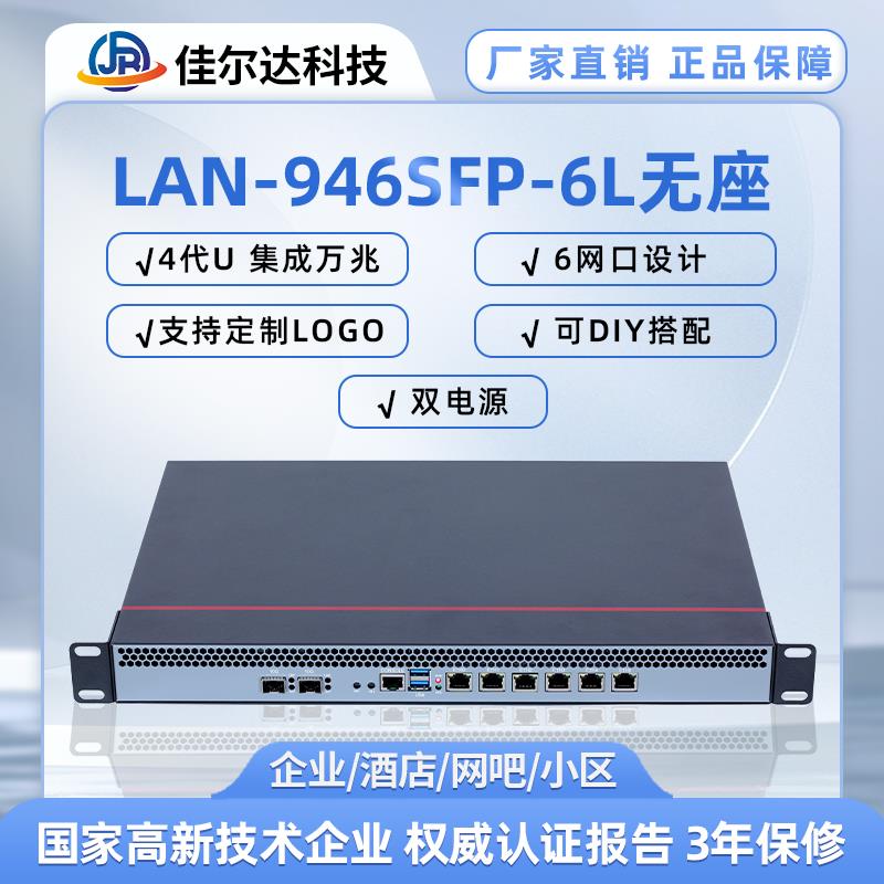 软路由器2.5G13代冗余双电源i9 13900工控机爱快ros万兆派网百为