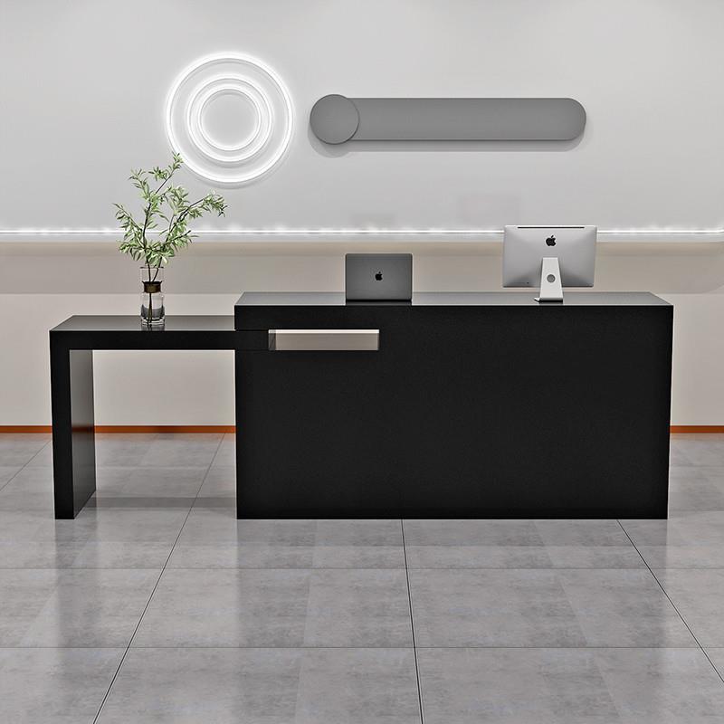 店铺小型伸缩收银台吧台转角前台服装店极简接待台中古风柜台定制