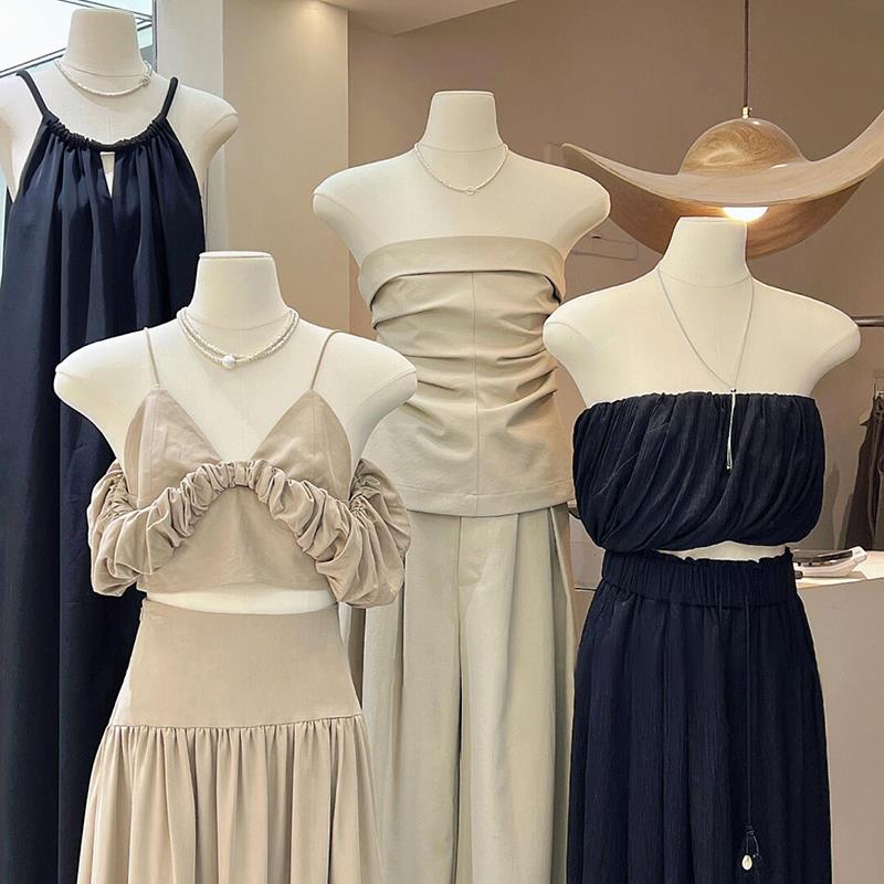 扁身模特道具女韩版女装扁平胸宽肩半身橱窗人台服装店展示架全身