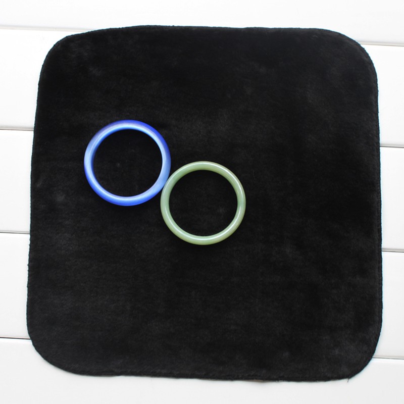 白色黑色毛绒布料珠宝柜台布展示垫布饰品垫手机柜台垫底布背景毯