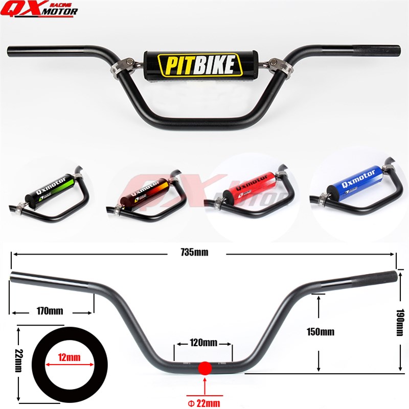 CRF70小高赛越野摩托车改装铝合金车把方向把手把管车把等径高把