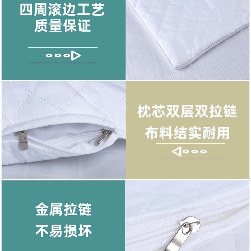 可脱卸拆卸纯全棉空枕芯皮内胆袋装枕头套双层拉链加厚决明子荞麦