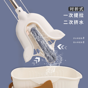 精选瑞丽达海绵拖把对折式挤水胶棉拖把地拖吸水拖把海绵拖布墩布