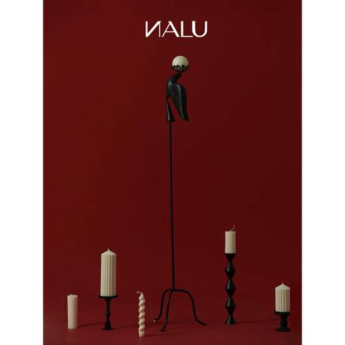 NALU那路飞鸟落地烛台铁艺氛围感家居摆件装饰品高级感侘寂风