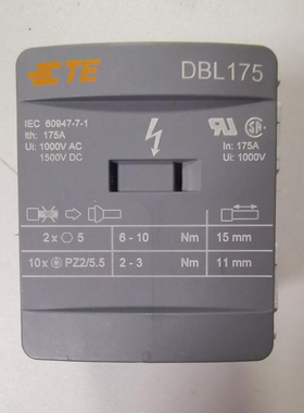 TE泰科接线端子 DBL175 10182510