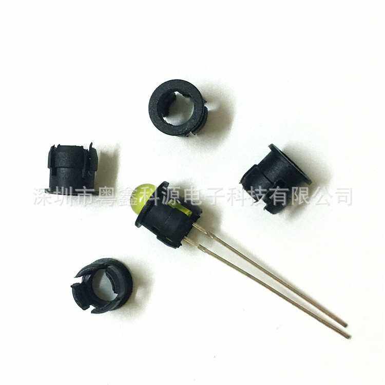 LED灯套5mm平扣灯套F5平扣灯帽 黑色塑料胶套5mm面板led灯座 厚款,电子元器件市场,红外发射器/接收器,淘宝优惠券,粉丝福利购,淘宝优惠卷