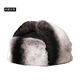中老年护耳帽男 冬季 牛皮雷锋帽 兔毛保暖皮草帽