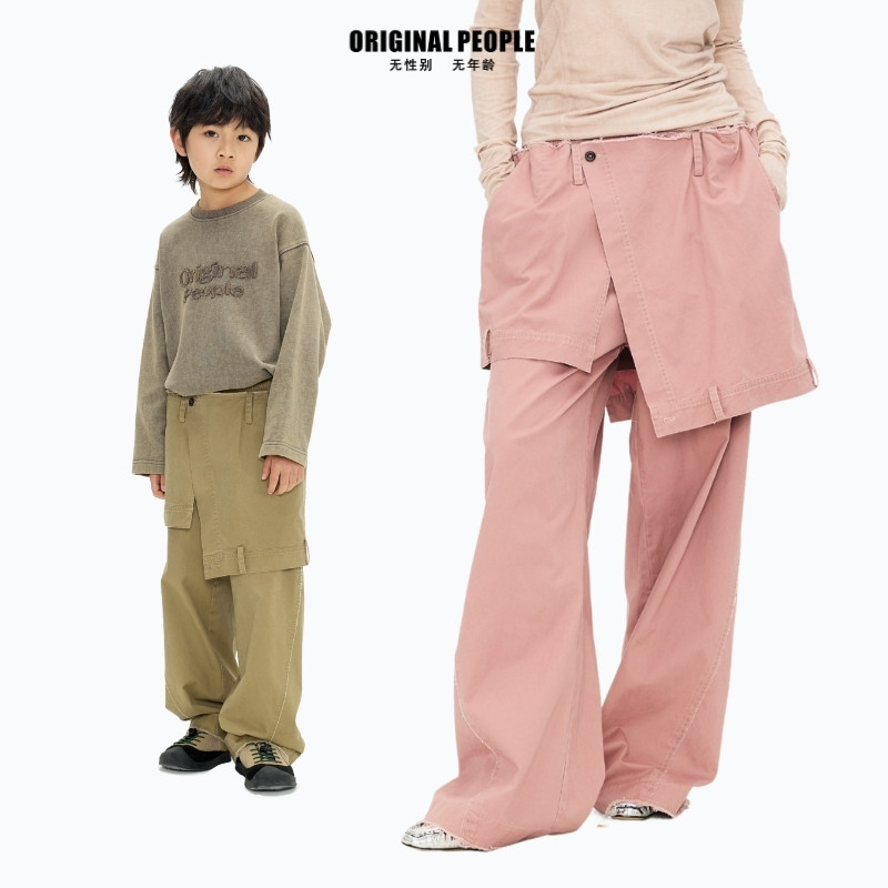 ORIGINAL PEOPLE [O:P LINK系列]宽松解构百搭潮流裙裤女工装裤,女装/女士精品,休闲裤,淘宝优惠券,粉丝福利购,淘宝优惠卷