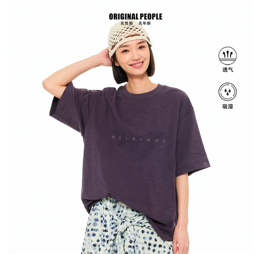ORIGINALPEOPLE绣花短袖T恤