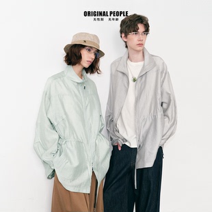 ORIGINAL 风衣防晒 PEOPLE春夏高定混纺肌理感老钱风松弛轻量短款