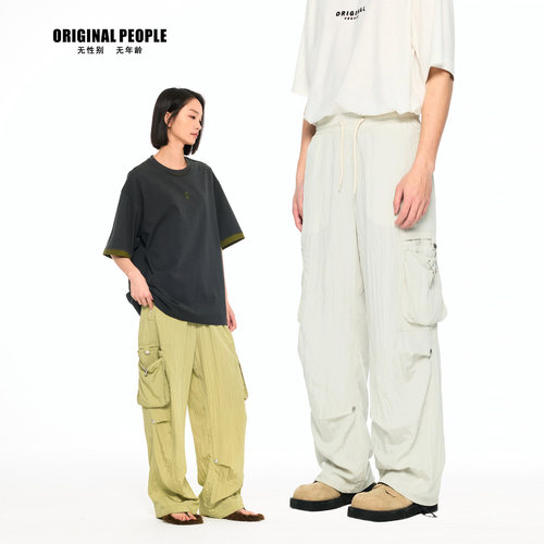 ORIGINALPEOPLE褶皱工装裤