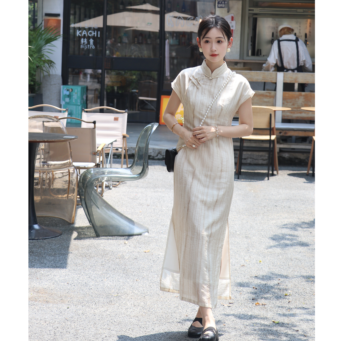 新中式旗袍日常可穿小个子文艺