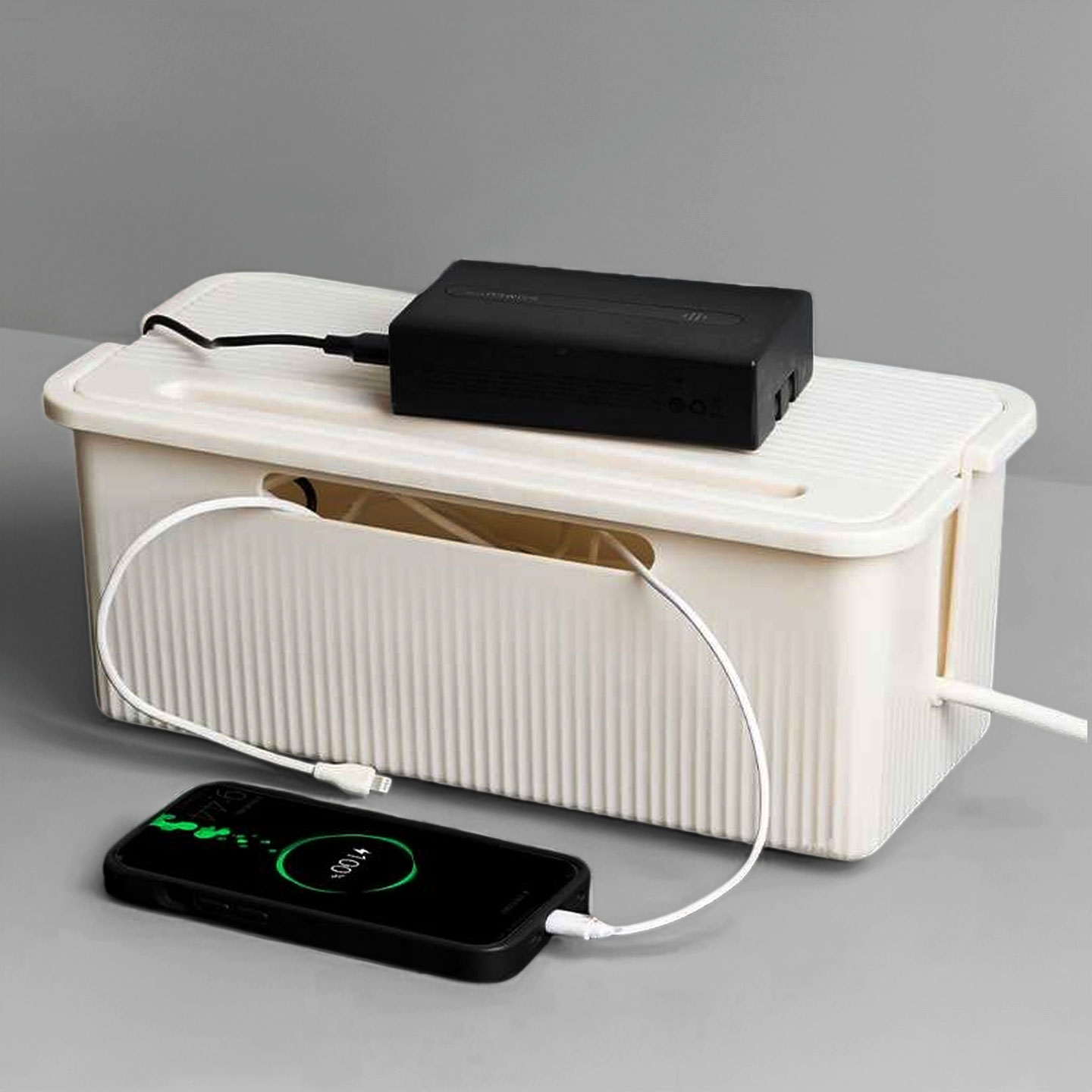 插排插座收纳盒插线板电源线数据线充电器电线收纳神器桌面集线器