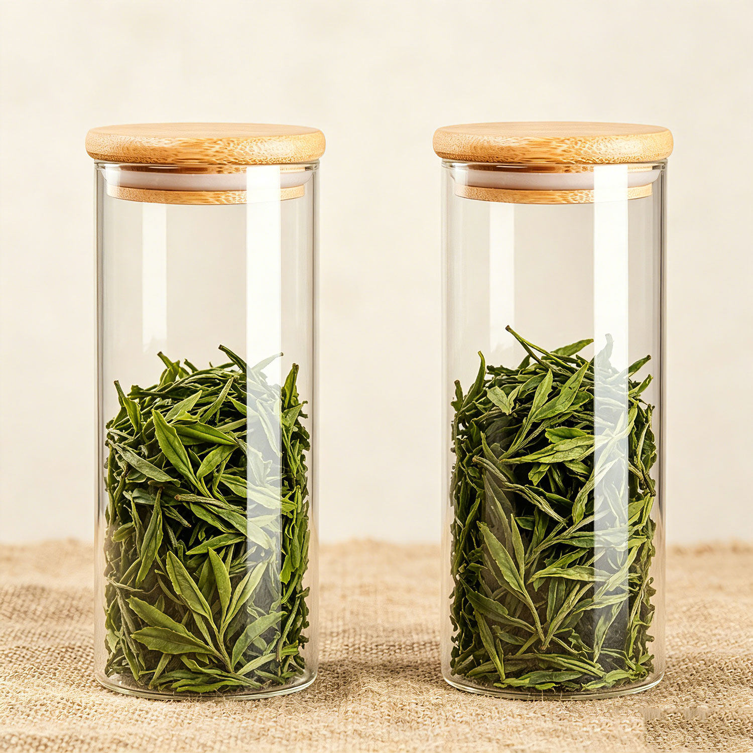 茶叶罐小号玻璃罐家用透明收纳储存罐带盖储物罐茶盒密封罐玻璃罐