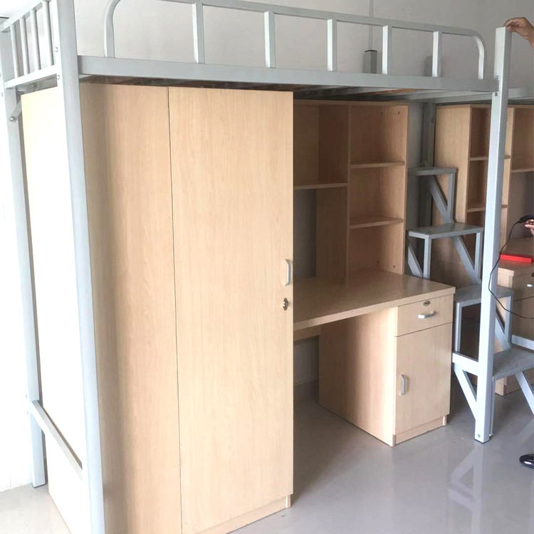 江西南昌公寓床钢制连体衣柜大学生宿舍员工组合上床下桌加厚