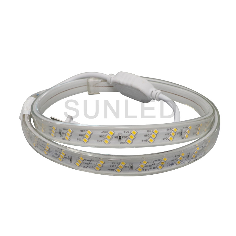 大量供应 高压软灯条高亮三排灯珠180led AC220V户外防水LED柔性