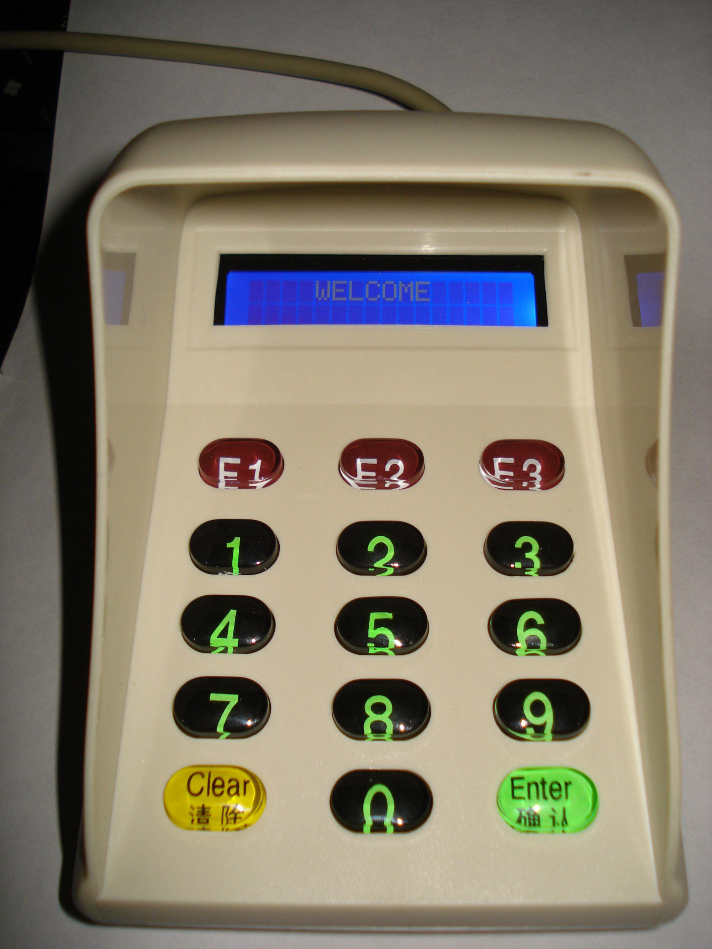 USB口15键盘液晶语音密码键盘密码器防窥数字小键盘