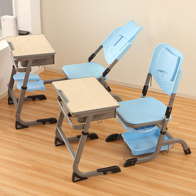 中小学生午休课桌椅午睡学习可躺平升降折叠辅导培训班教室课桌椅