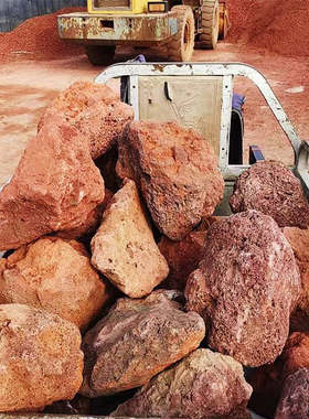 批发轻状大块红色黑色火山石 铺路滤水火山石假山园艺造景火山石
