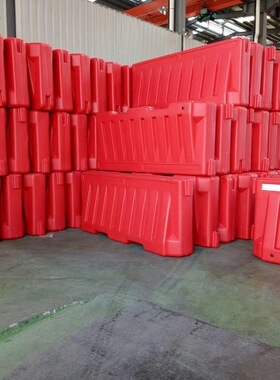 吹塑水马塑料水马警示柱路障三孔水马红色道路分流水马长围栏水马