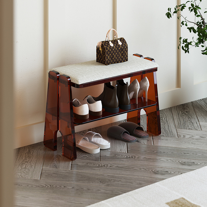 简约奶油轻奢极简风小换鞋凳家用门口客厅单人阳台穿鞋凳长条凳子