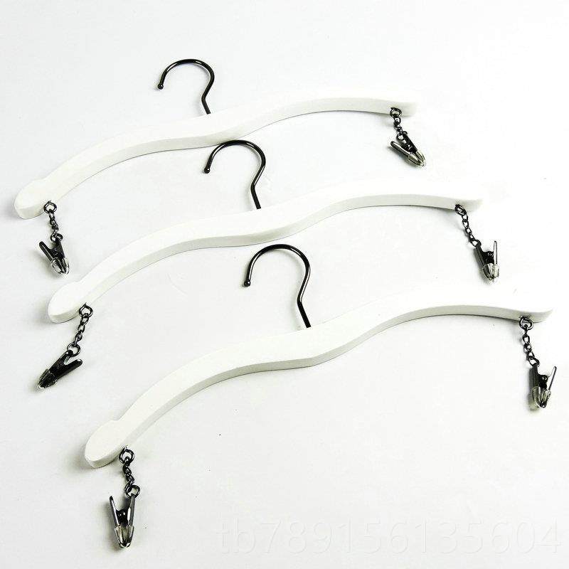 高档白色实木衣架服内装店加粗防滑内衣挂内裤文胸内架女士衣撑夹,收纳整理,木质衣架,淘宝优惠券,粉丝福利购,淘宝优惠卷
