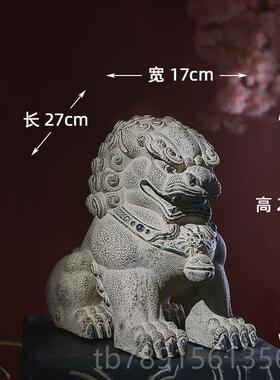 高档意中式关软装室仿古玄落地底座人造石柱样板间客栈茶禅布置摆