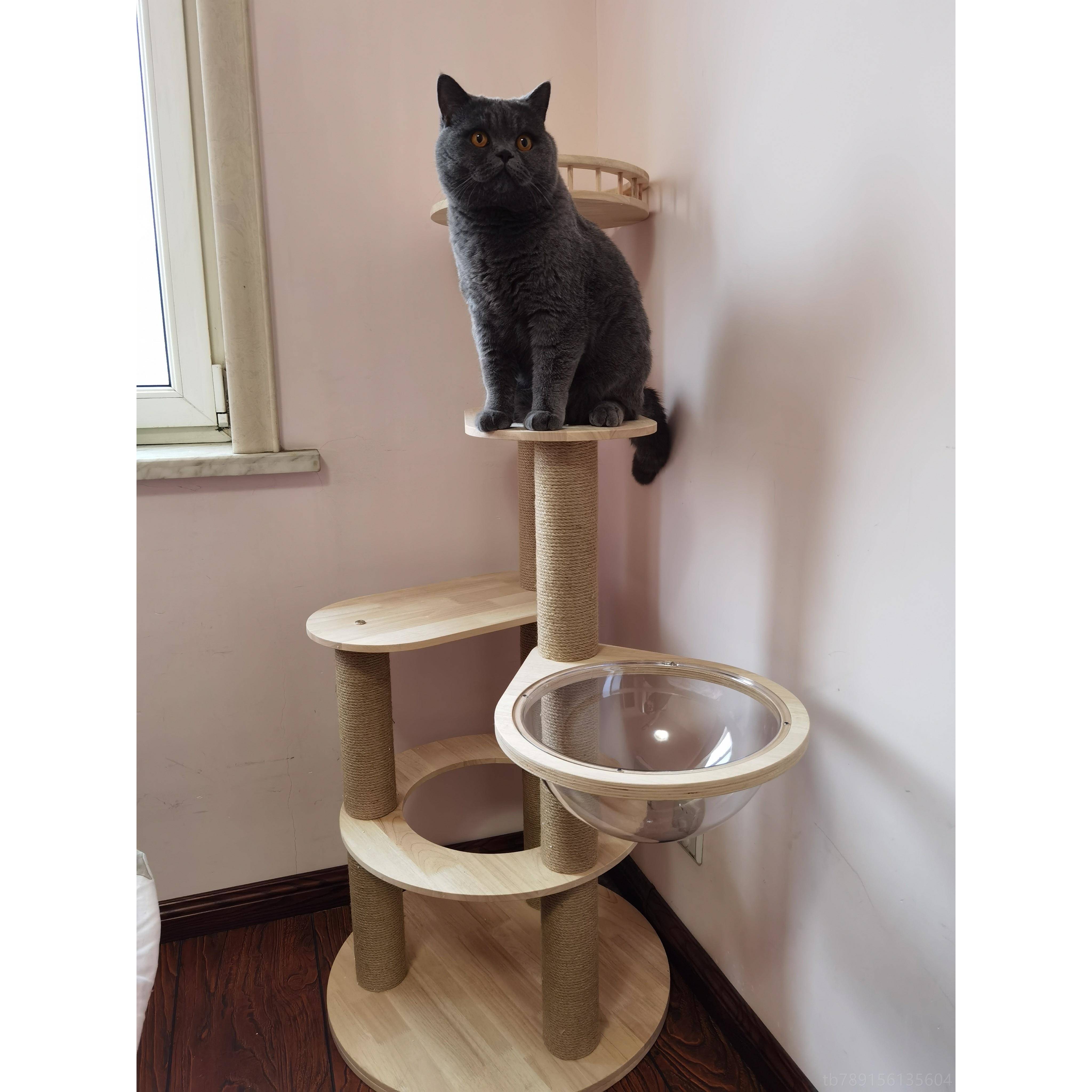 高档伊萌实树木四季通猫用猫别墅猫猫一体猫爬架太空舱猫咪架子抓