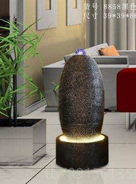 高档中式水流水喷泉循环景观客厅风水球玄关饰财蛋办公招室装加湿