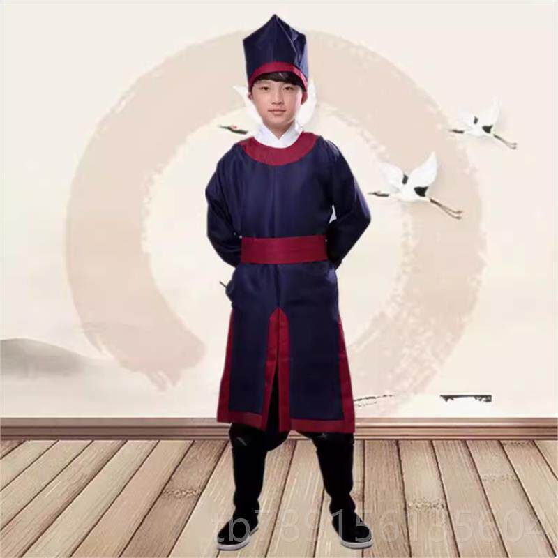 高档旦儿童演出服古明制装衙役服装快男童捕侍元卫官兵古代轿夫飞