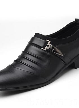 高档45码男士鞋白色韩版休闲皮鞋英伦码尖头大影楼拍照结婚特46 4