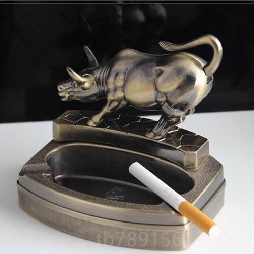 高档烟功灰缸带打火机个性创意送礼多金能属缸台式烟灰摆件 送男